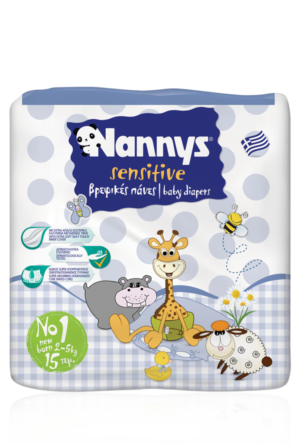 Nannys Sensitive No1 (2-5Kg) New Born 15τμχ