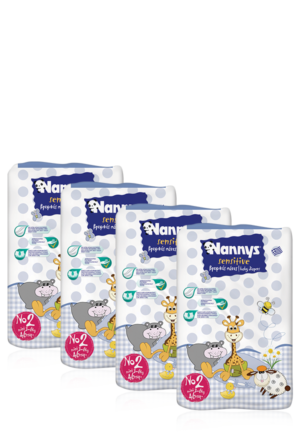 Nannys MONTHLY PACK Sensitive No2 Mini (3-6Kg) 148τμχ. + ΔΩΡΟ 36τμχ. (184τμχ.)