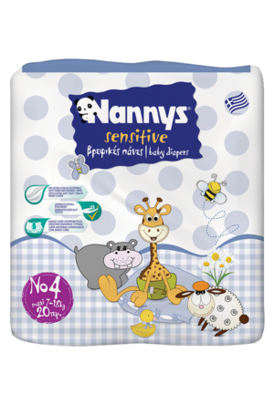Nannys Sensitive No4 Maxi (7-18Κg) 20τμχ.