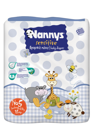 Nannys Sensitive No5 JUMBO (11-25Κg) 18τμχ.