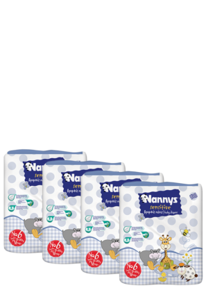 Nannys MONTHLY PACK Sensitive No6 JUMBO (15-30Κg) 52τμχ. + ΔΩΡΟ 12τμχ. (64τμχ.)