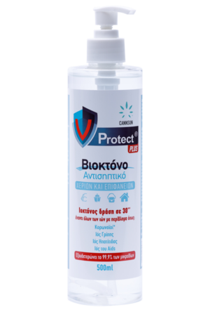 V Protect Plus Pump Αντισηπτικό Χεριών 500ml