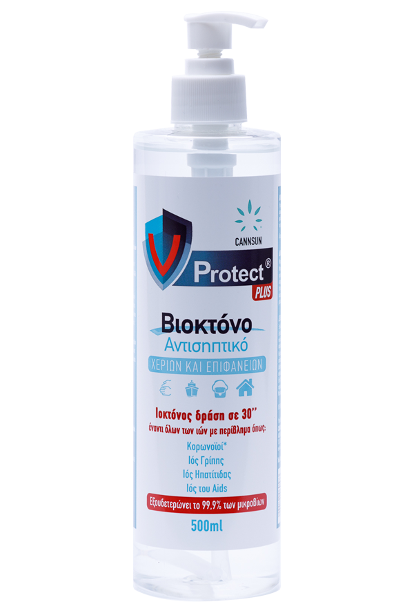 V Protect Plus Pump Αντισηπτικό Χεριών 500ml