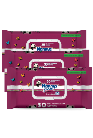 Μωρομάντηλα Nannys fresh Pocket Value Packsize 3x30τμχ.