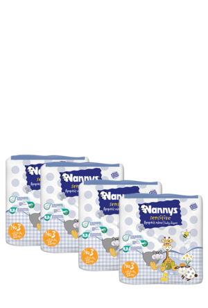 Nannys MONTHLY PACK Sensitive No3 Midi (4-9Kg) 62τμχ. + ΔΩΡΟ 26τμχ. (88τμχ.)