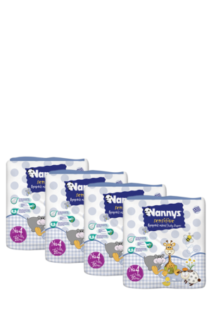 Nannys MONTHLY PACK Sensitive No4 Maxi (7-18Kg) 56τμχ. + ΔΩΡΟ 24τμχ. (80τμχ.)