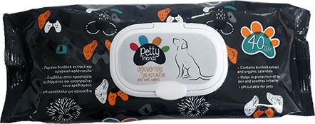 xlarge_20210820141305_petty_friends_ygra_mantilakia_gia_katoikidia_40tmch Nannys Petty Friends 40 Μαντηλάκια Σκύλου για Καθαρισμό Σώματος